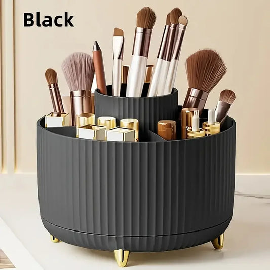 360° Rotating 5 Slot Makeup Brushes Holder Organizer