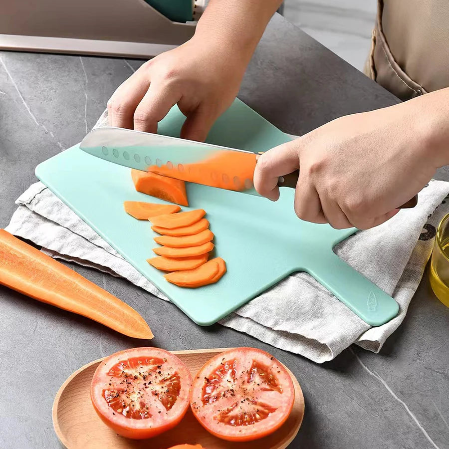 4 Pc Kitchen Sorting Cutting Board With Drain Storage Rack