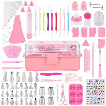 138 Pc Pink Cake Decorating Baking Set (Boxed)