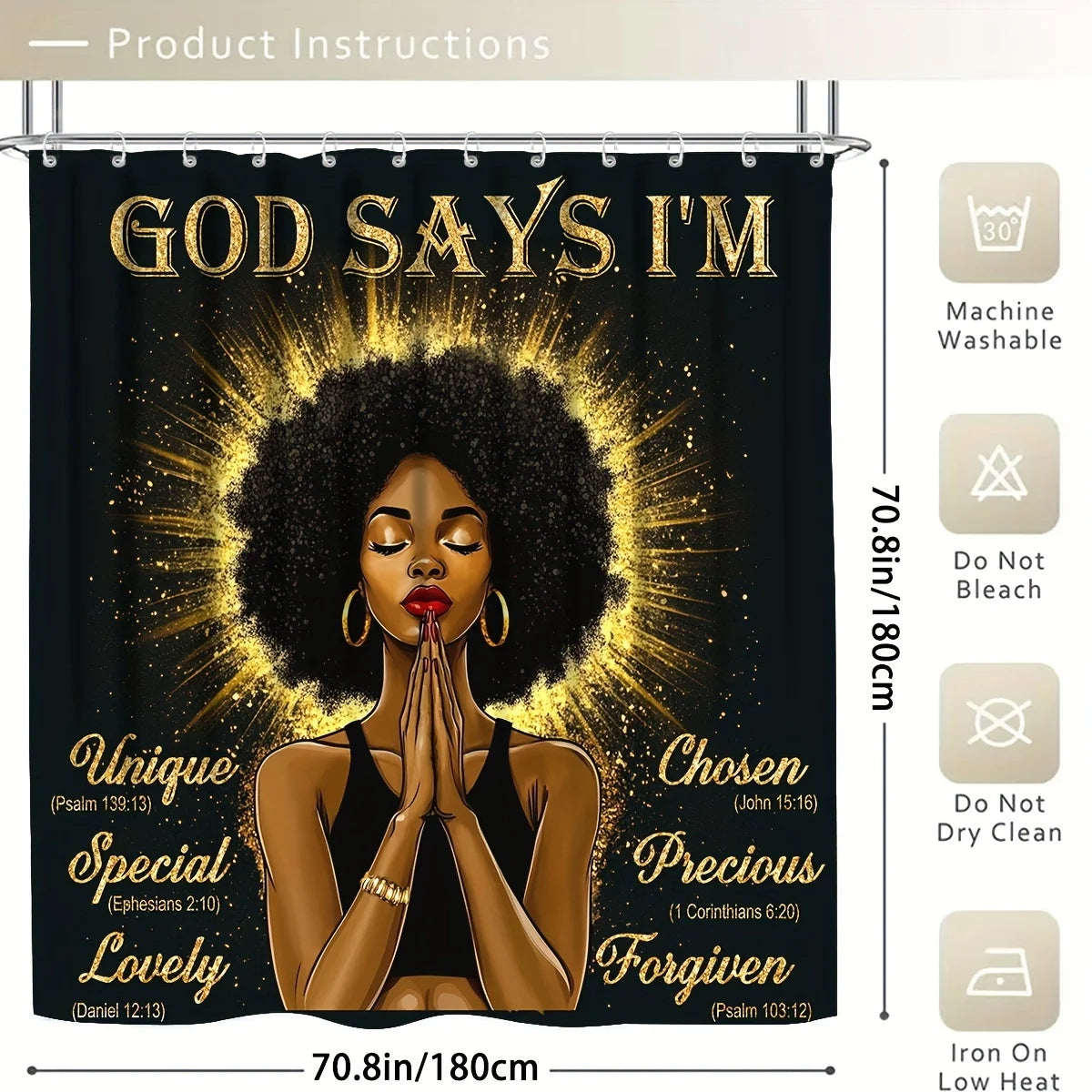 African Girl Prayer 4-Piece Bathroom Set