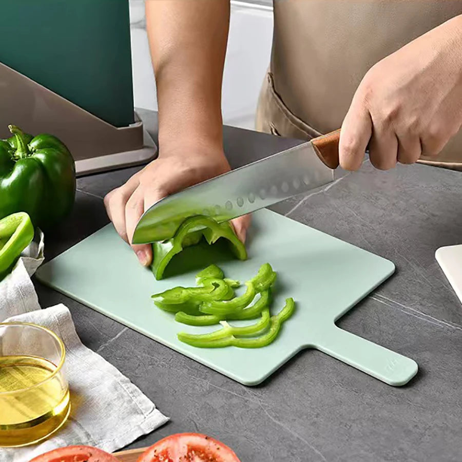 4 Pc Kitchen Sorting Cutting Board With Drain Storage Rack