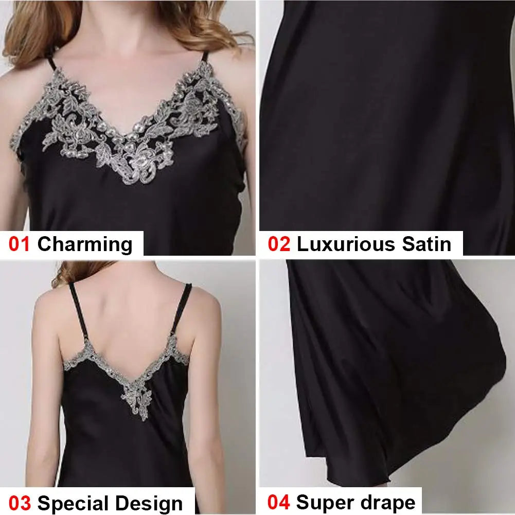 Women's Lace Satin Nightgowns