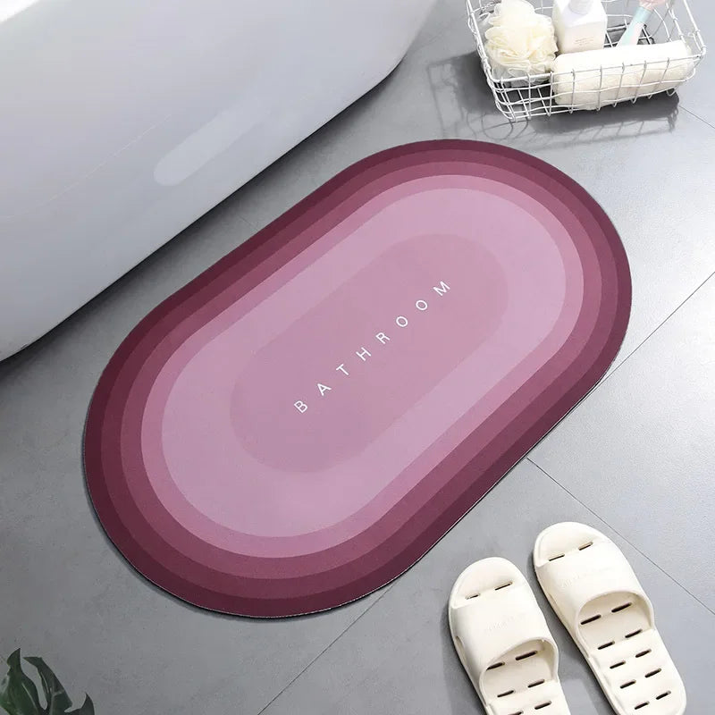 Super Absorbent Shower Bath Mat Bathroom Anti-Slip Carpet Rug
