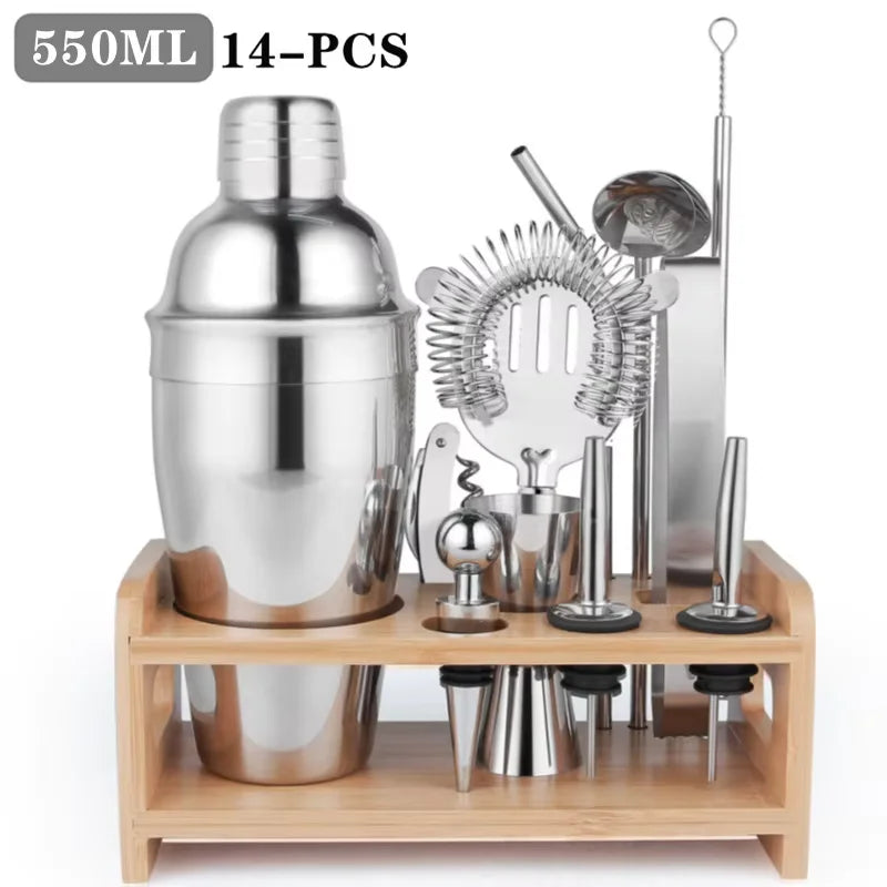 20-Piece Boston Cocktail Bartender Shaker Set