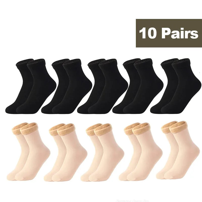 Women's 1/2/3/5/10Pairs Thermal Socks