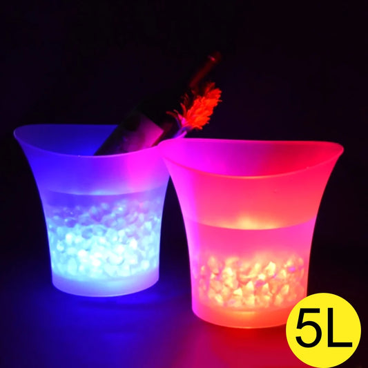 5L Champagne Beer Bucket With LED Light