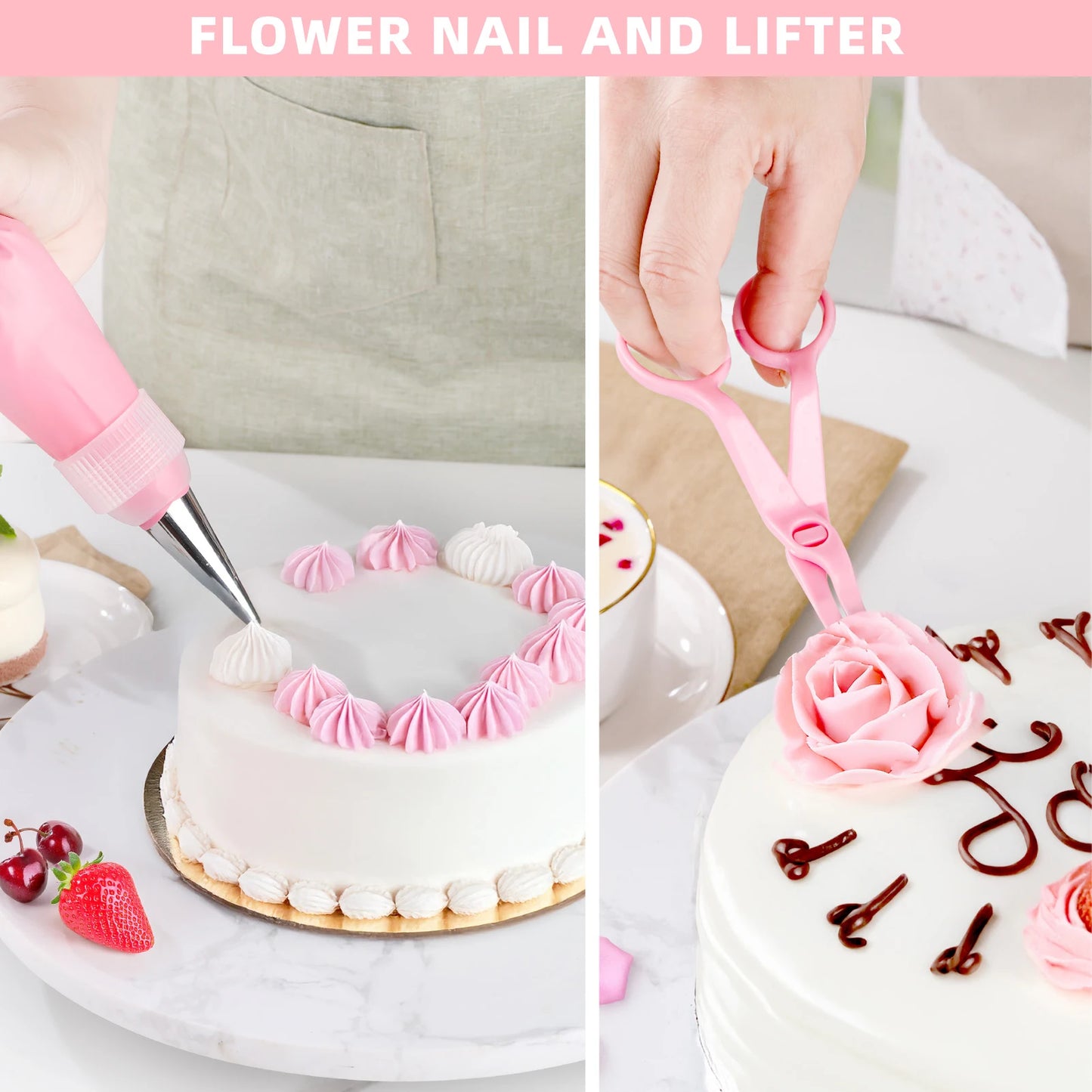 138 Pc Pink Cake Decorating Baking Set (Boxed)