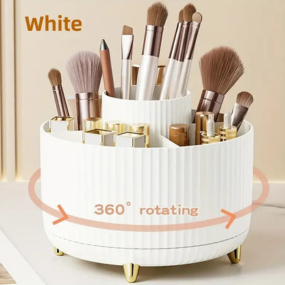360° Rotating 5 Slot Makeup Brushes Holder Organizer