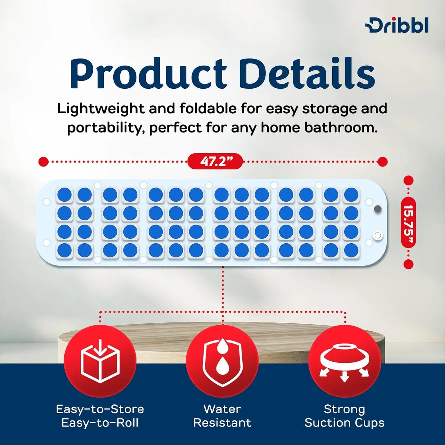 Electric Bubble Massage Bathtub Mat With Heater & Motorized Air Pump