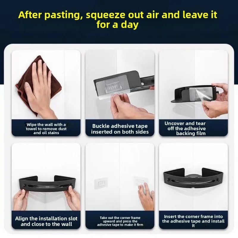 3/2/1 PCS Strong Adhesive No Drill Shower Shelf Storage