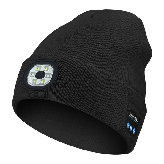 Wireless Bluetooth 5.0 Headphone Beanie Hat With LED Light