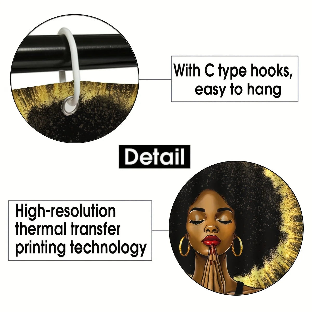 African Girl Prayer 4-Piece Bathroom Set