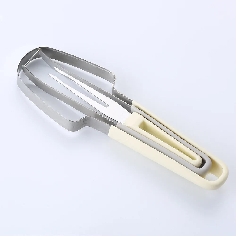 3-In-1 Stainless Steel Watermelon Fork Slicer Cutter
