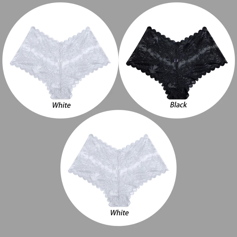 3PCS Underwear Sexy Lace Women Panties
