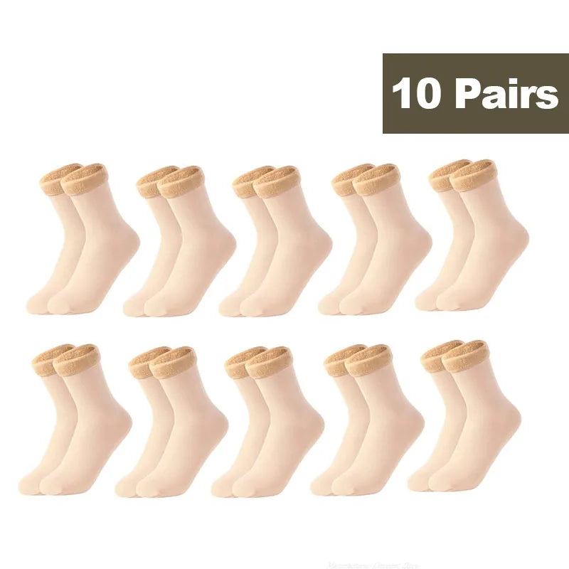 Women's 1/2/3/5/10Pairs Thermal Socks