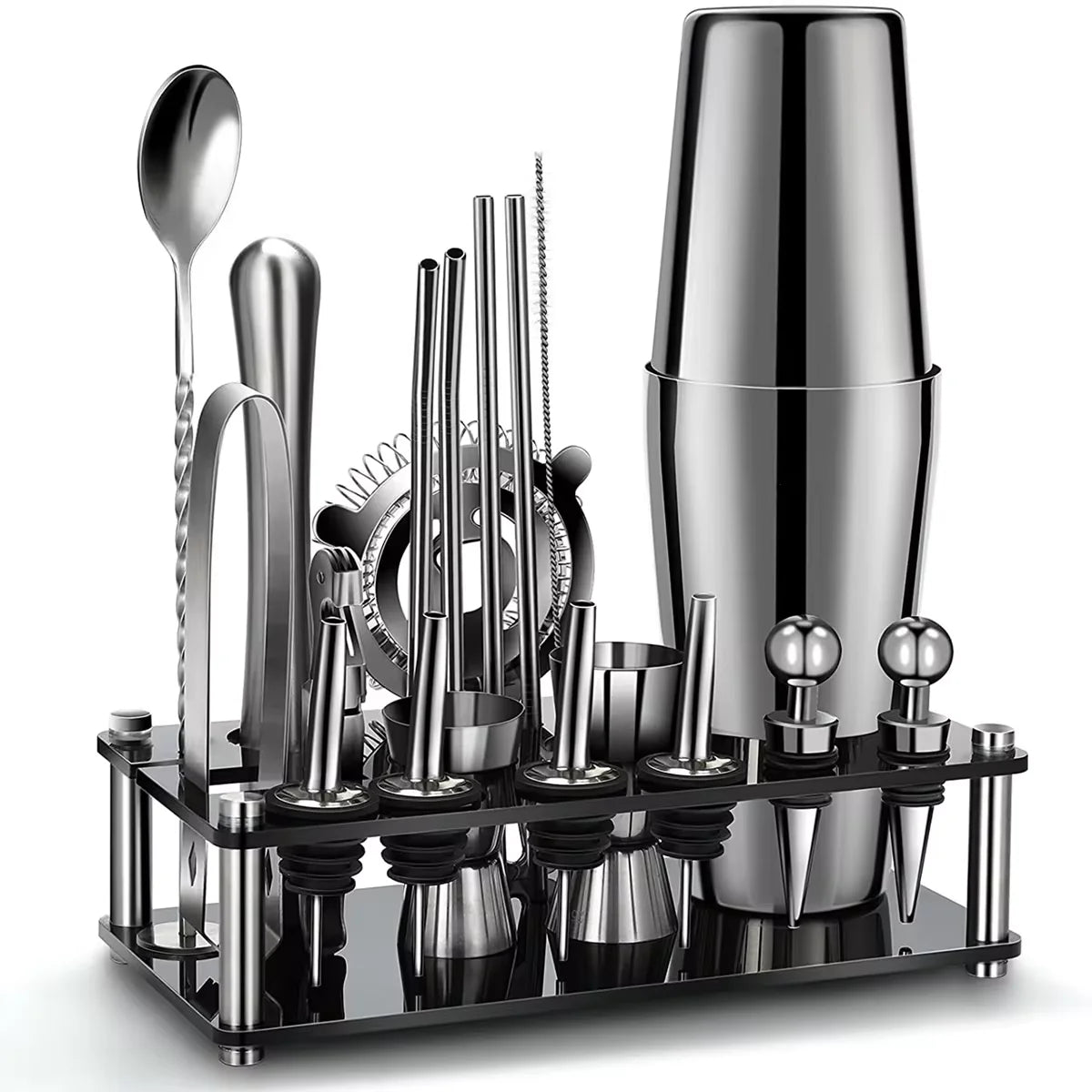 20-Piece Boston Cocktail Bartender Shaker Set