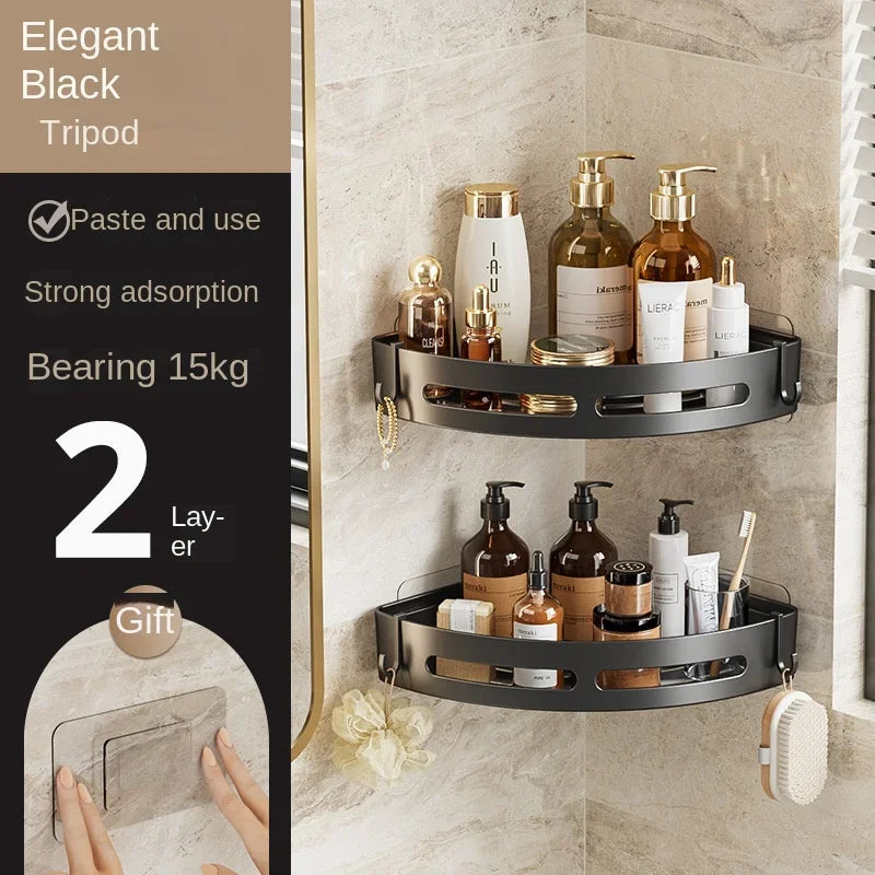 3/2/1 PCS Strong Adhesive No Drill Shower Shelf Storage