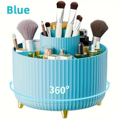 360° Rotating 5 Slot Makeup Brushes Holder Organizer