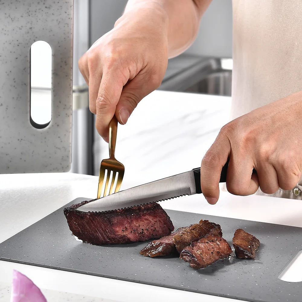 4 Pc Cutting Board Chopping Block Set With Stand Holder Storage