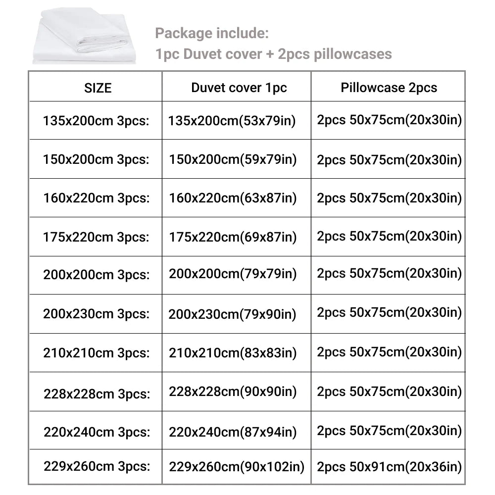 3pcs Duvet Cover Set With Pillow Case