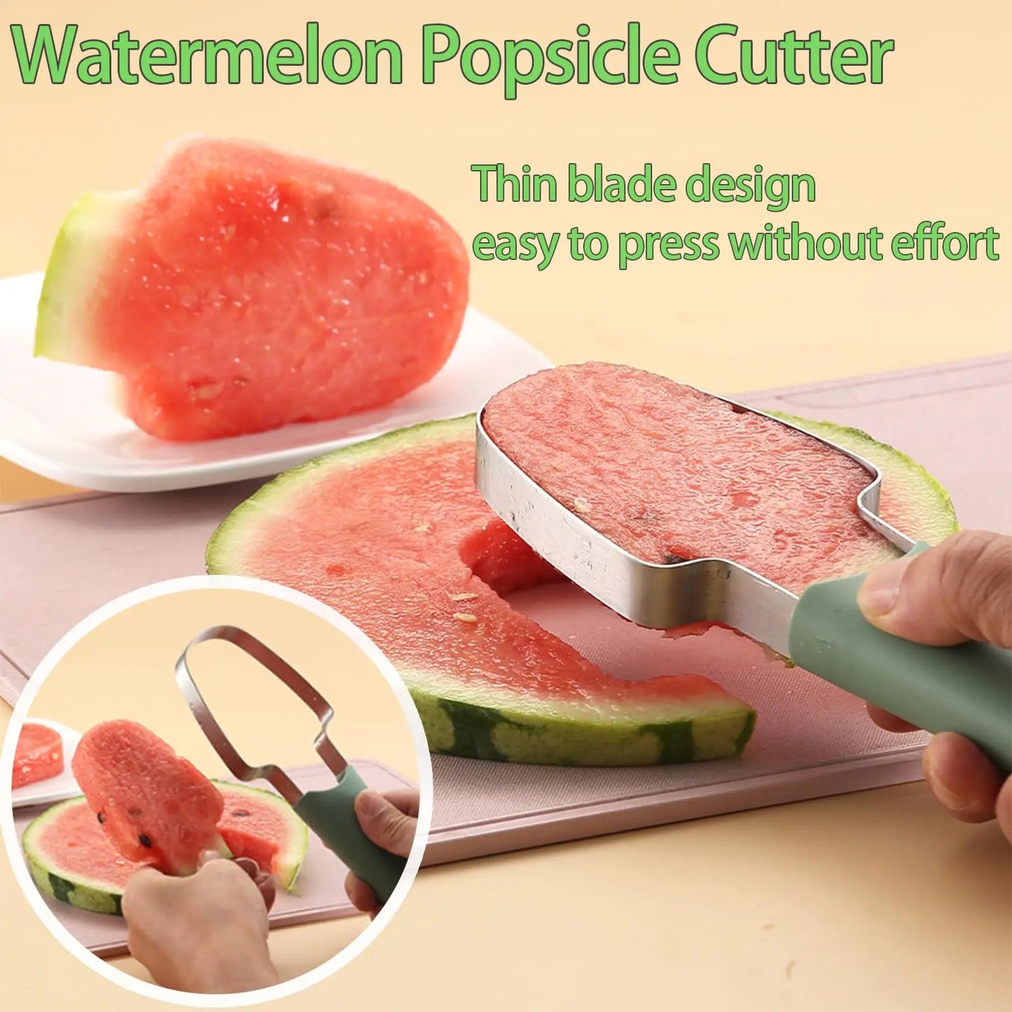 3-In-1 Stainless Steel Watermelon Fork Slicer Cutter