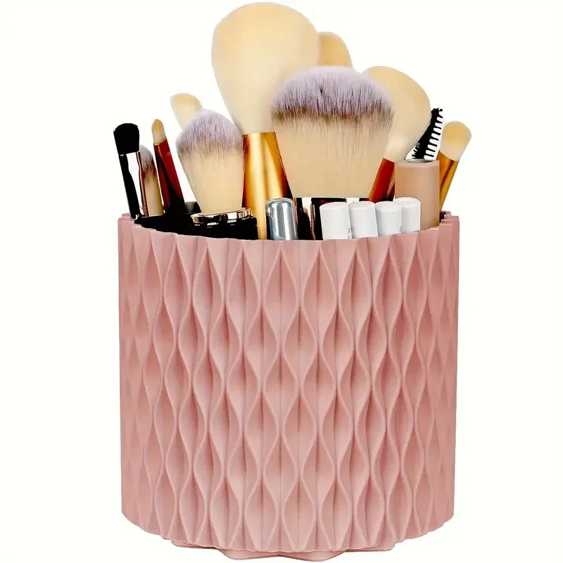 360° Rotating 5 Slot Makeup Brushes Holder Organizer