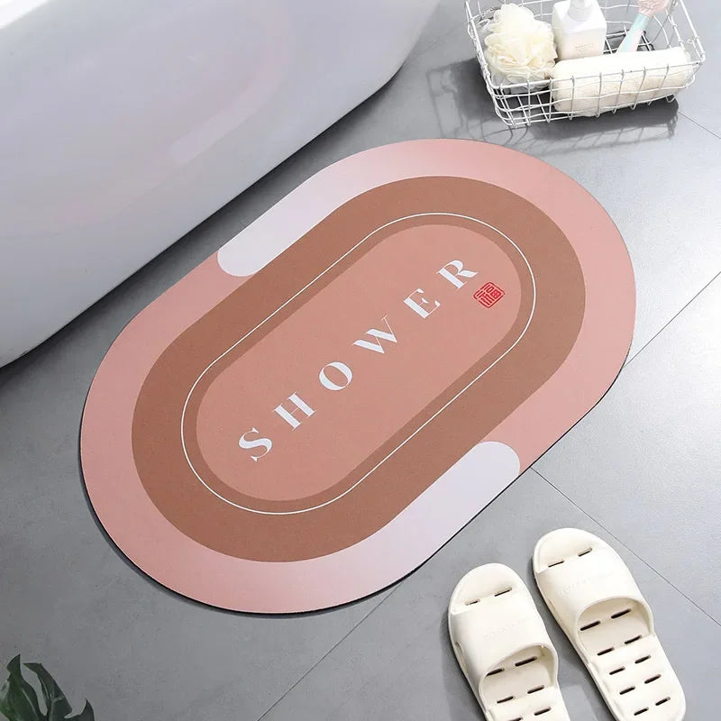 Super Absorbent Shower Bath Mat Bathroom Anti-Slip Carpet Rug
