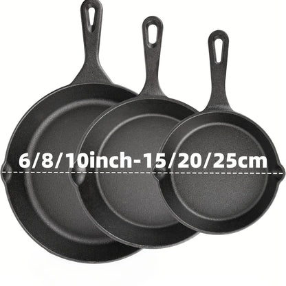 3 Pc Cast Iron Skillet Set