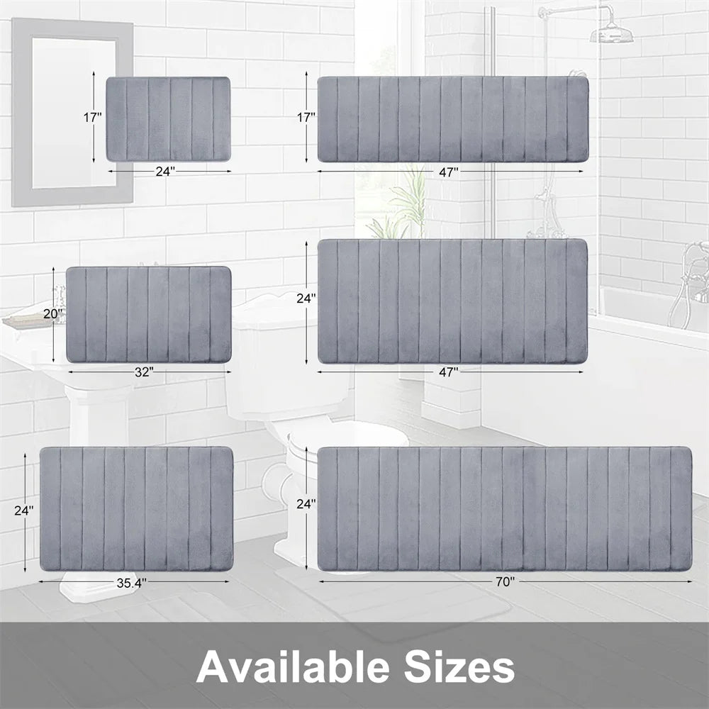 Memory Foam Bath Mat Super Absorbent Bathroom Mat