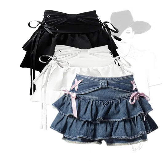 Women's Sexy Summer A-Line Gothic Mini Denim Skirts