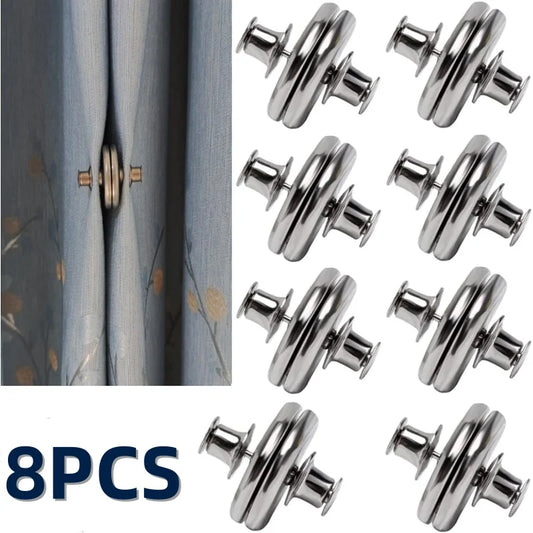 8 Pairs Curtain Magnet Closure Clips With Tack
