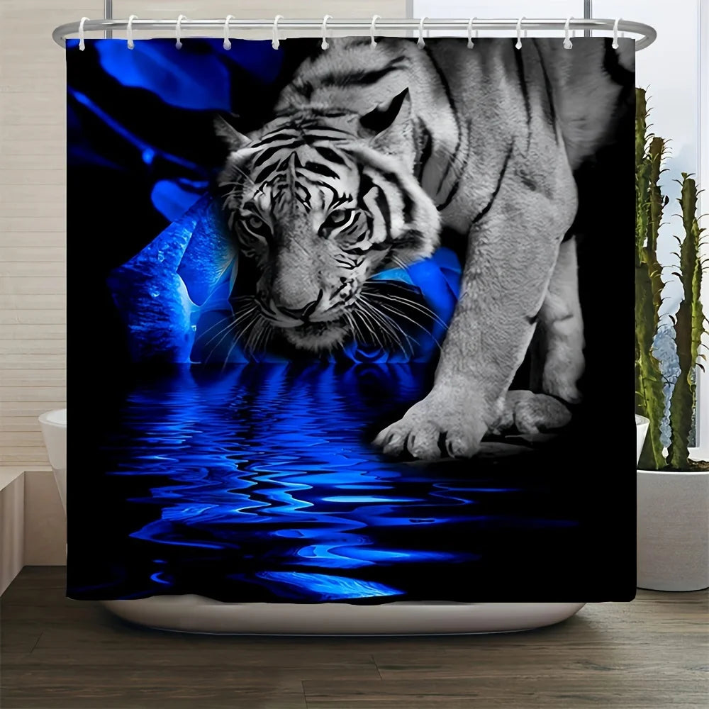 1/3/4pcs Tiger Flower Shower Set