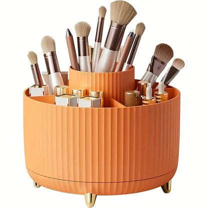 360° Rotating 5 Slot Makeup Brushes Holder Organizer