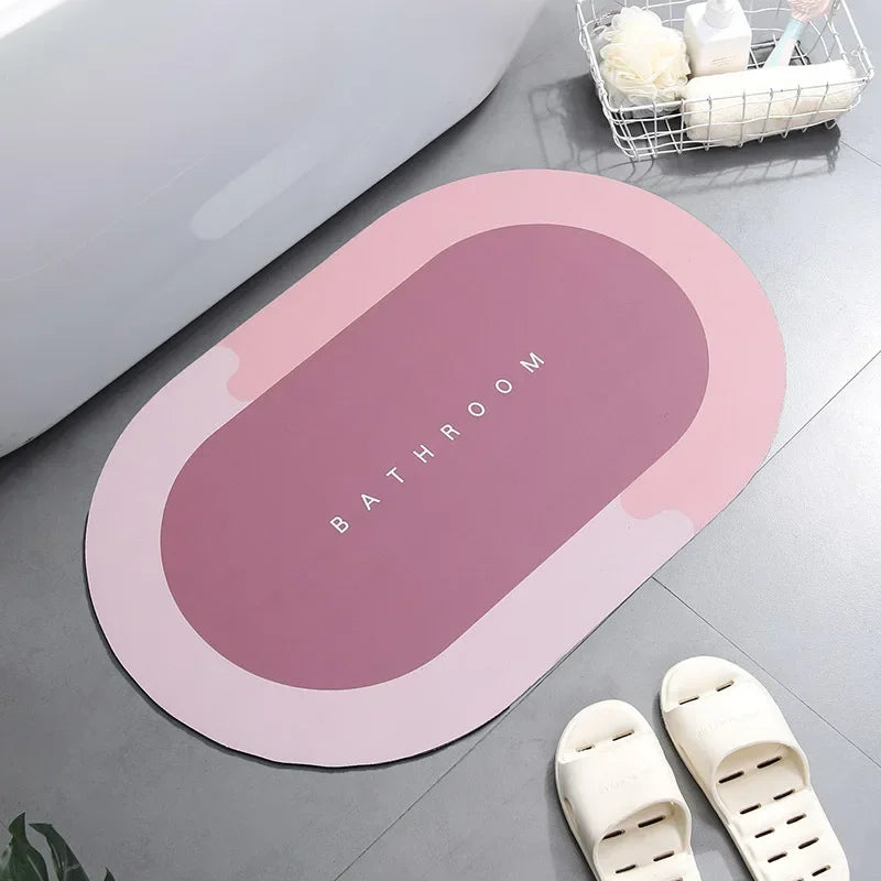 Super Absorbent Shower Bath Mat Bathroom Anti-Slip Carpet Rug