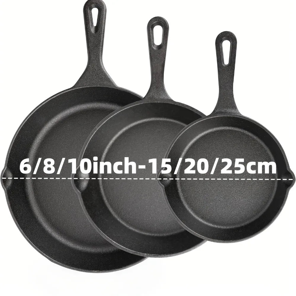 3 Pc Cast Iron Skillet Set