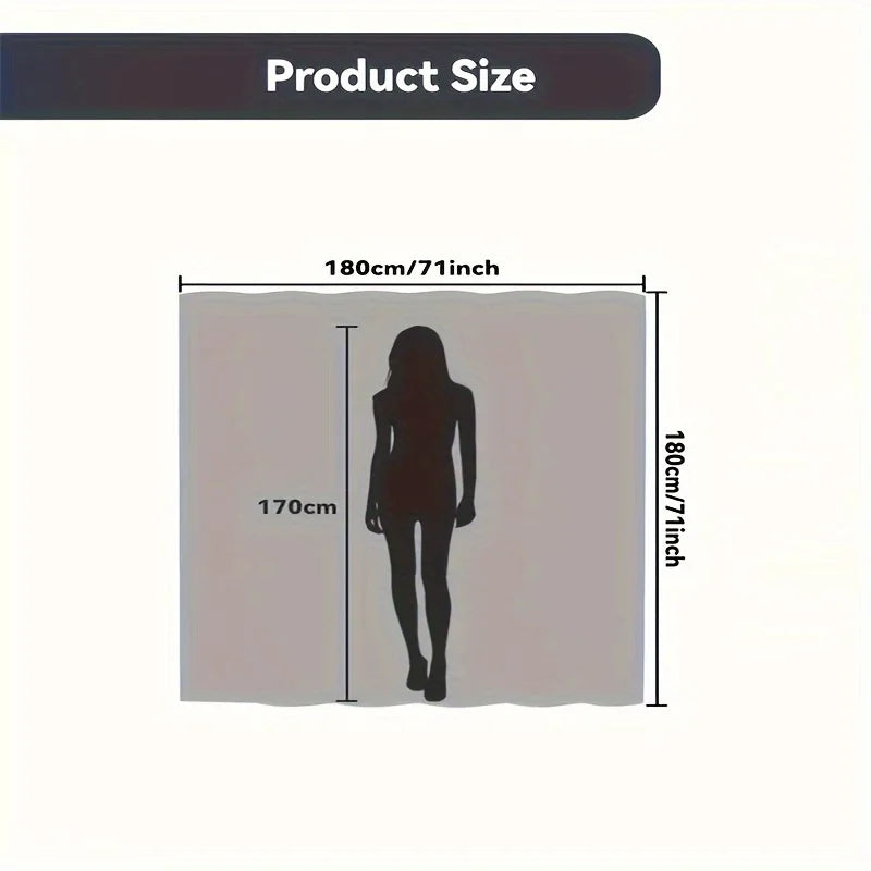 3/4 Piece Digital Printed Polyester Shower Curtain Set