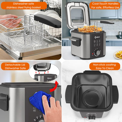 1.5L Electric Deep Fryer With Viewing Window