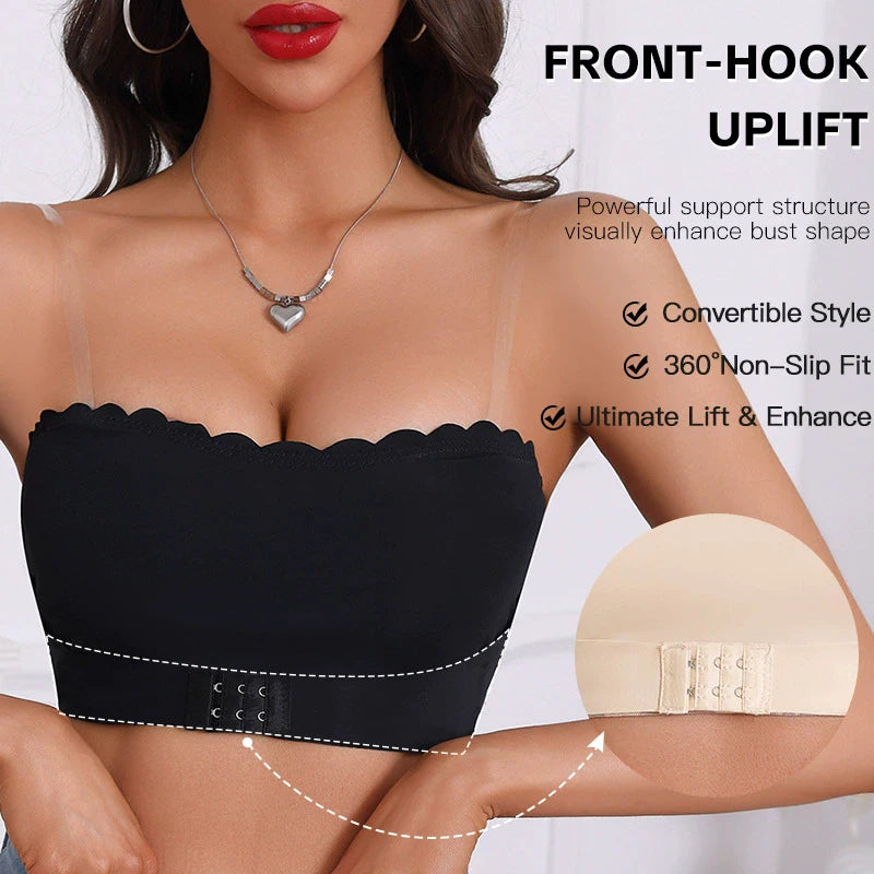Women's Strapless Front Closure Wireless Bra