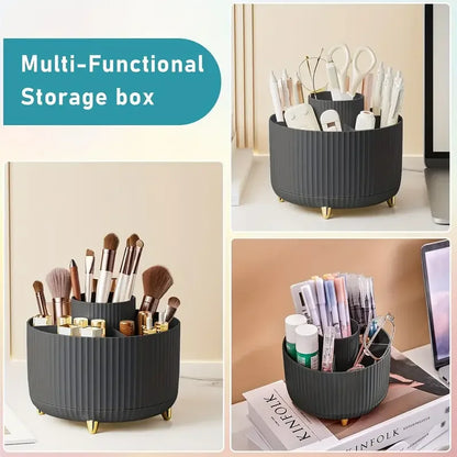 360° Rotating 5 Slot Makeup Brushes Holder Organizer
