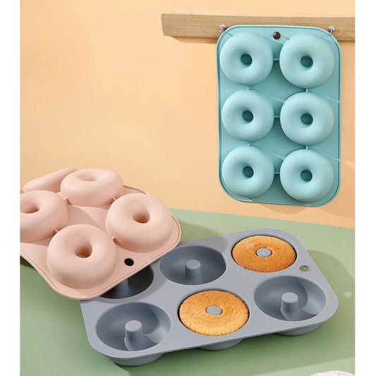 6-Hole Silicone Non-Stick Donut Molds