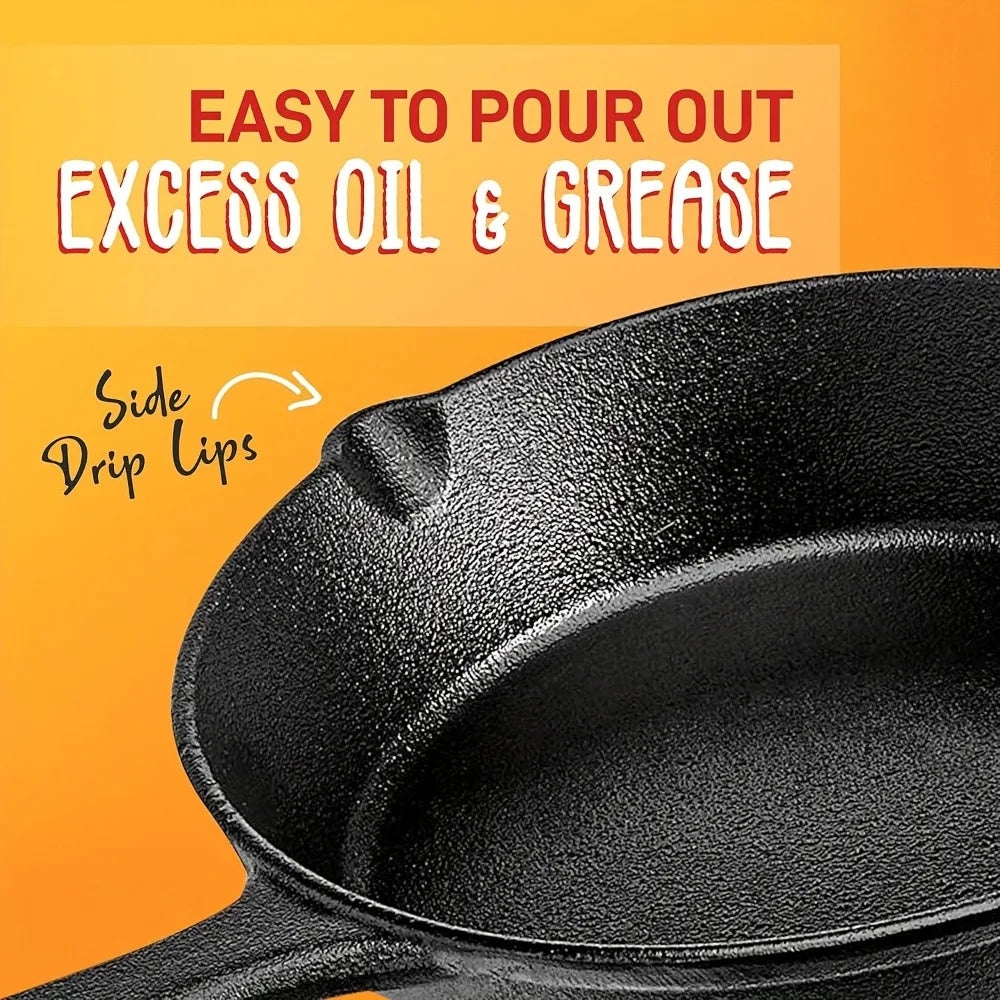 3 Pc Cast Iron Skillet Set