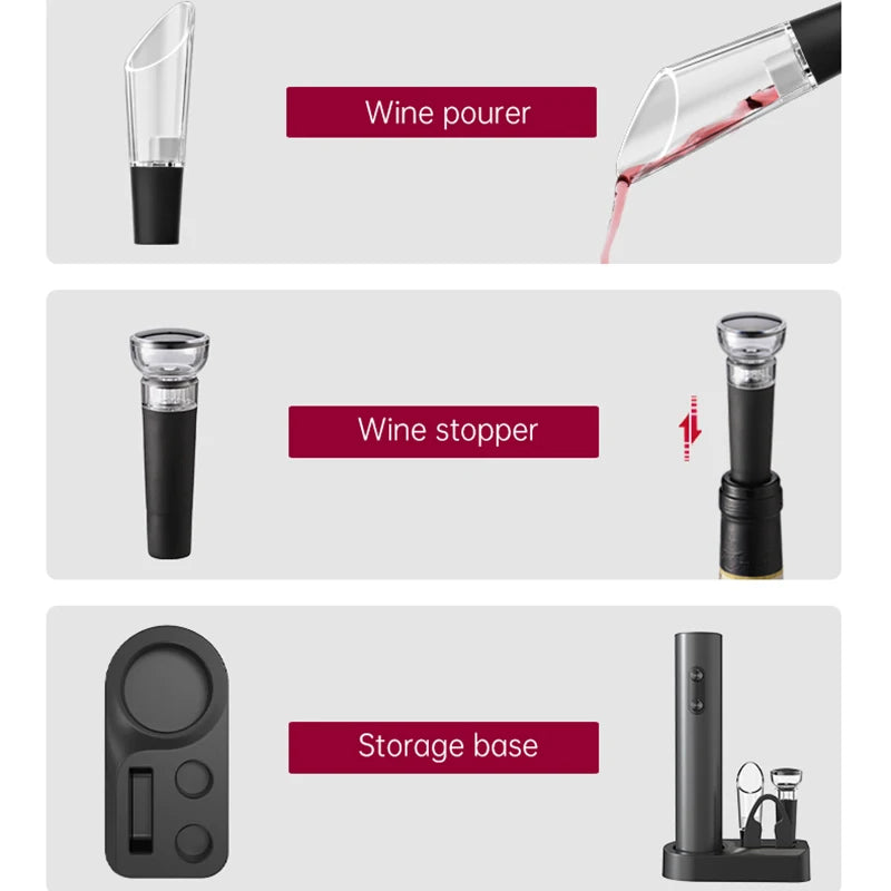 1pcs/1set Electric Wine Bottle Opener Automatic