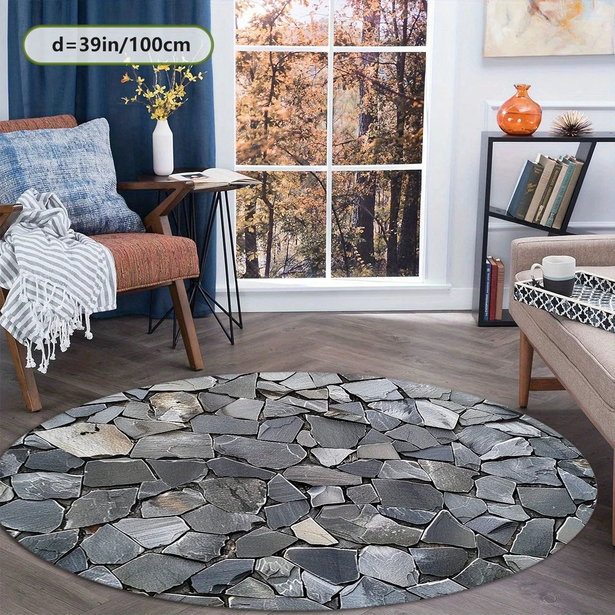 3D Stone Pattern Polyester Mat