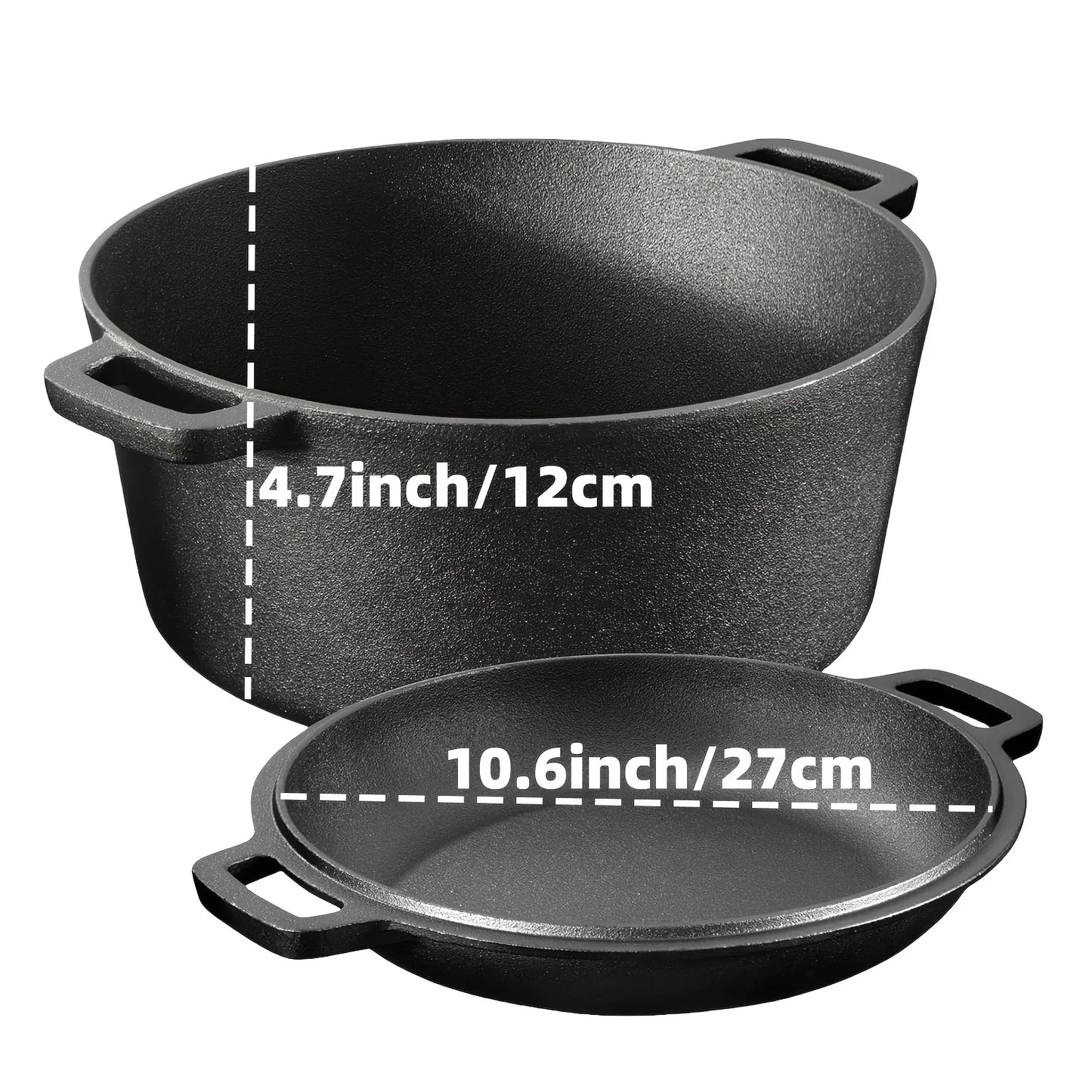 3 Pc Cast Iron Skillet Set