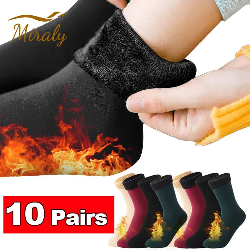 Women's 1/2/3/5/10Pairs Thermal Socks
