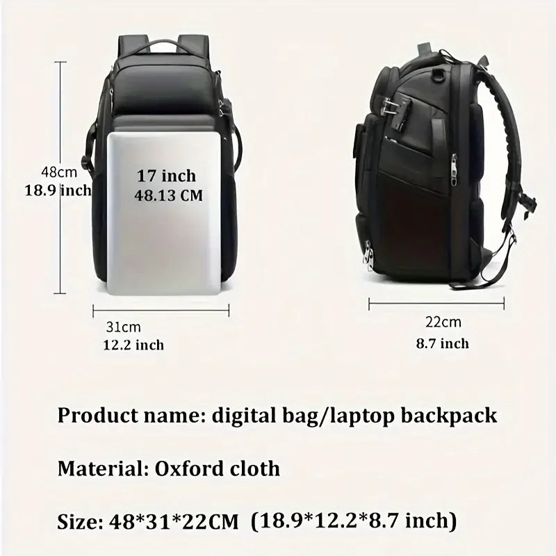 Waterproof Camera Backpac Tripod Camera Bag Suitable for 17-Inch Laptop