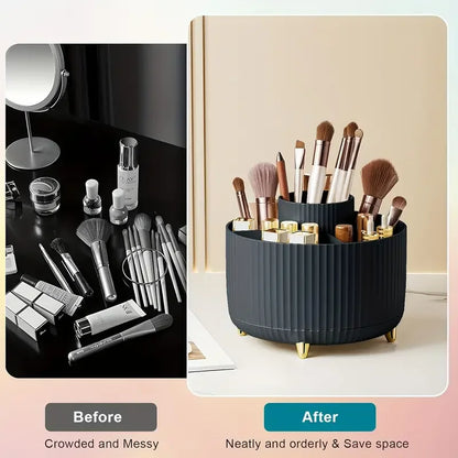 360° Rotating 5 Slot Makeup Brushes Holder Organizer
