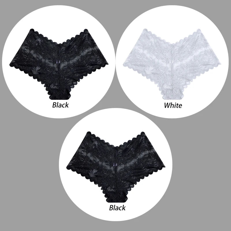3PCS Underwear Sexy Lace Women Panties