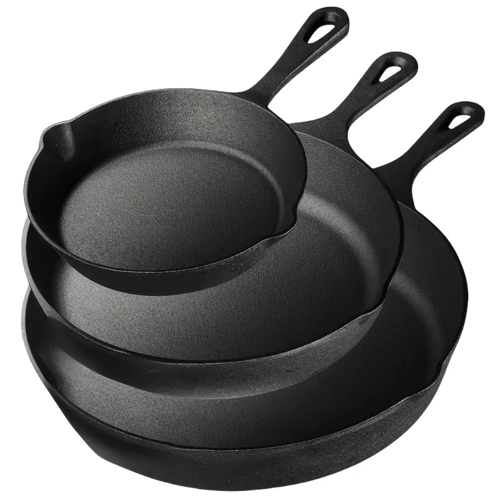 3 Pc Cast Iron Skillet Set