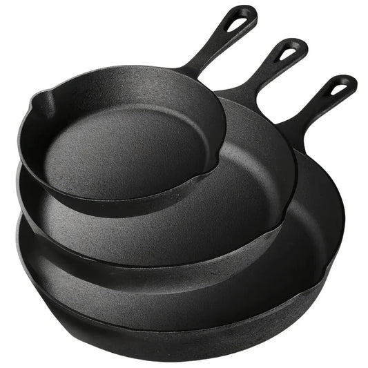 3 Pc Cast Iron Skillet Set